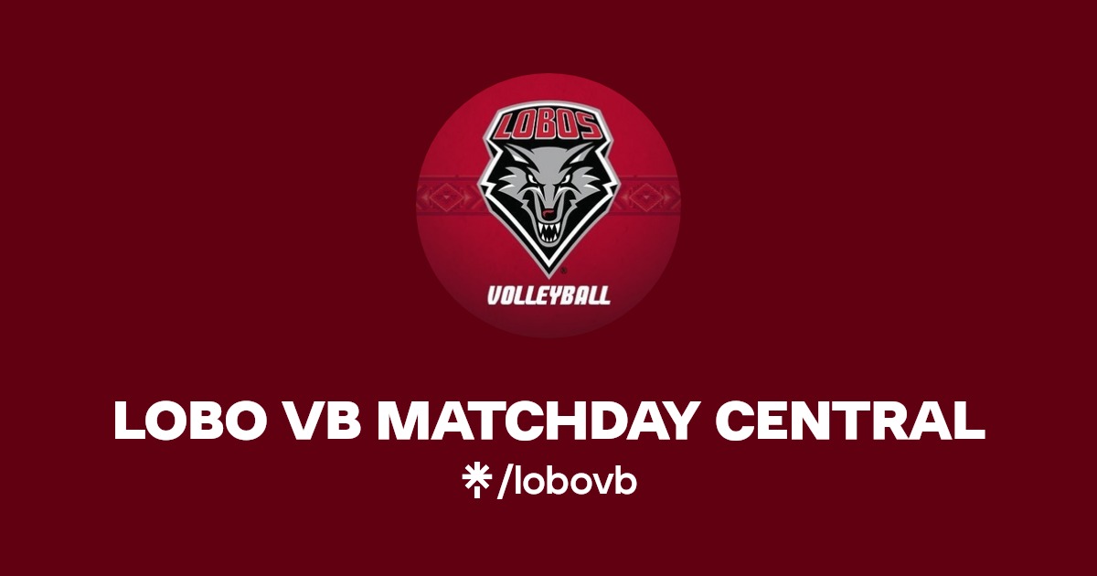 UNMLoboVB's tweet card. Your official matchday central for New Mexico Volleyball. #GoLobos 🏐🐺