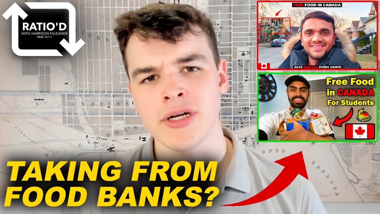 hyperbocrusader's tweet card. International students are ABUSING food banks and BRAGGING about it