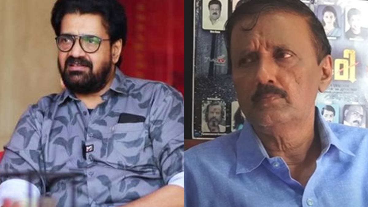 FilmibeatMa's tweet card. നടൻ ശങ്കറിനെക്കുറിച്ച് ശാന്തിവിള ദിനേശ്. ശങ്കർ ഒരു പാവമാണെന്ന് കരുതി, പക്ഷെ യഥാർത്ഥ സ്വഭാവം | Director Santhivila Dinesh Opens Up About His Experience With Actor Shankar