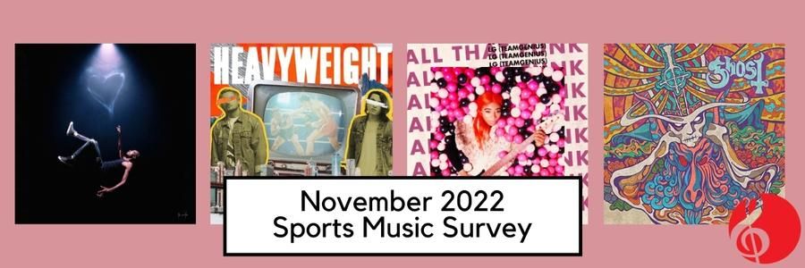 JDATheScore's tweet card. The Sports Music Survey for NOVEMBER is available now! This is the final survey for 2022, and it's filled with good clean tracks and instrumentals that are ready for in stadium play and production....