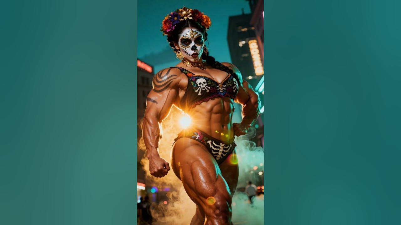 freddymurphy's tweet card. You Won't Believe the MUSCLES on This DIA DE LOS MUERTOS Bodybuilder