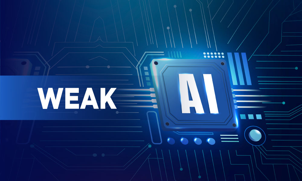 KnowledgeNile's tweet card. Weak AI refers to a system designed for specific tasks. Explore weak AI's characteristics, limitations and potential for shaping technology.