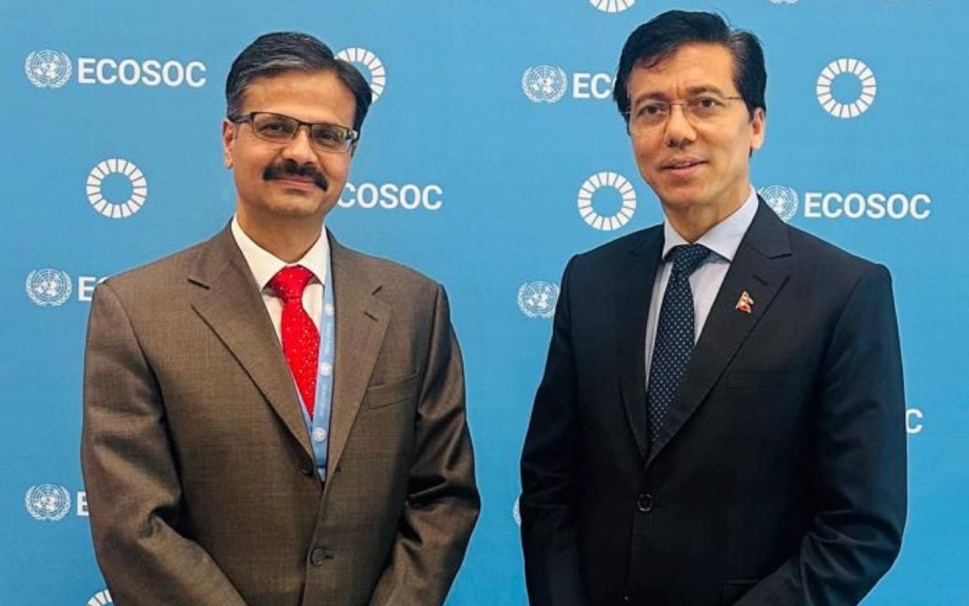 diplomatnepal's tweet card. UN ECOSOC President Lok Bahadur Thapa met Surya Deva, the UN Special Rapporteur on the right to development, to discuss shared priorities and challenges.