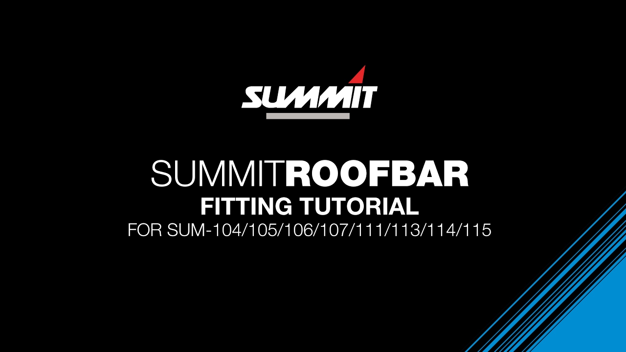 1stImageDesign's tweet card. Summit Roof Bar Fitting Instructions for SUM 104