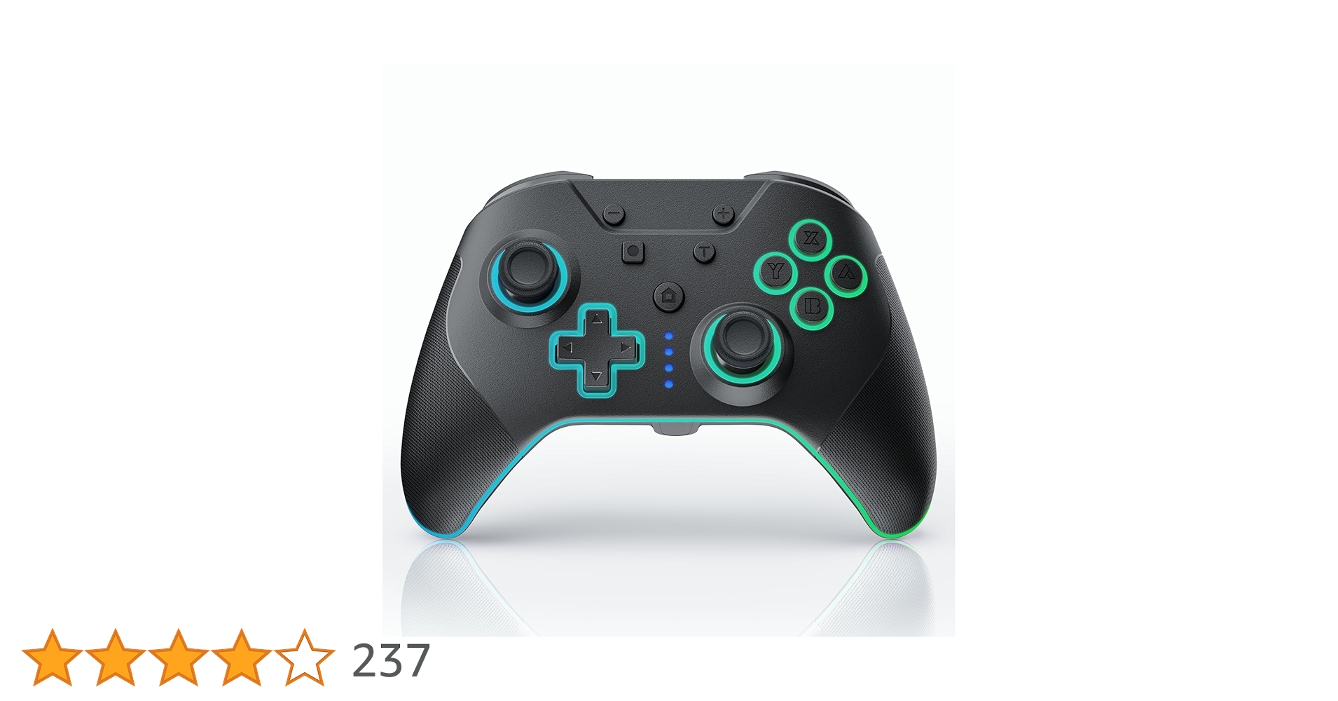 notsobad_well's tweet card. 6軸ジャイロセンサー 4つのマクロ機能ボタン TURBO自動連射機能 4段階HD振動 多機種対応 Bluetooth 5.2 RGBライティング 全機能搭載 switch コントローラー プロコン