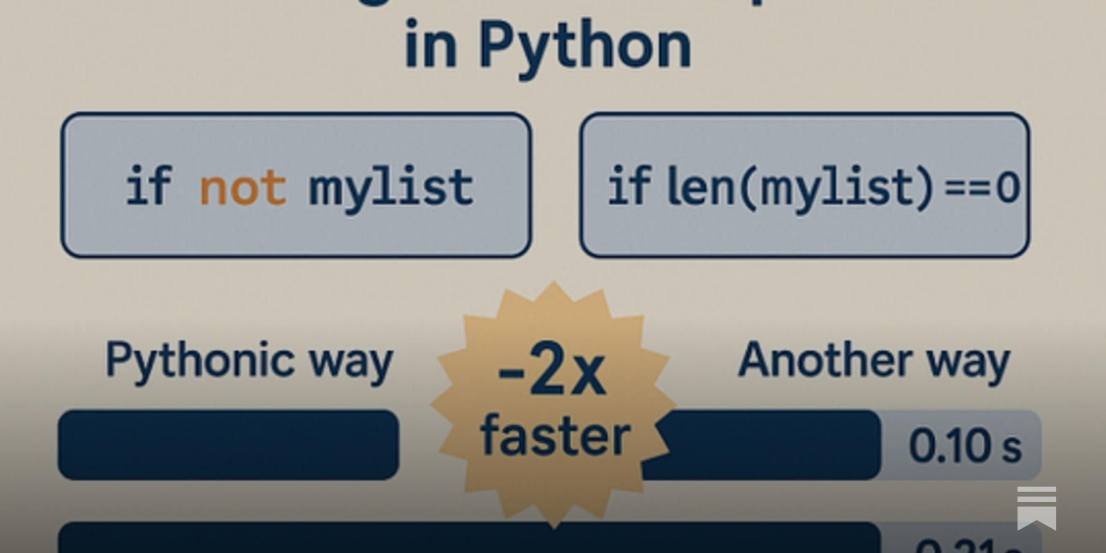 IntPyDiscu's tweet card. Discover why 'if not mylist' is twice as fast as 'len(mylist) == 0' by examining CPython's VM instructions and object memory access patterns.