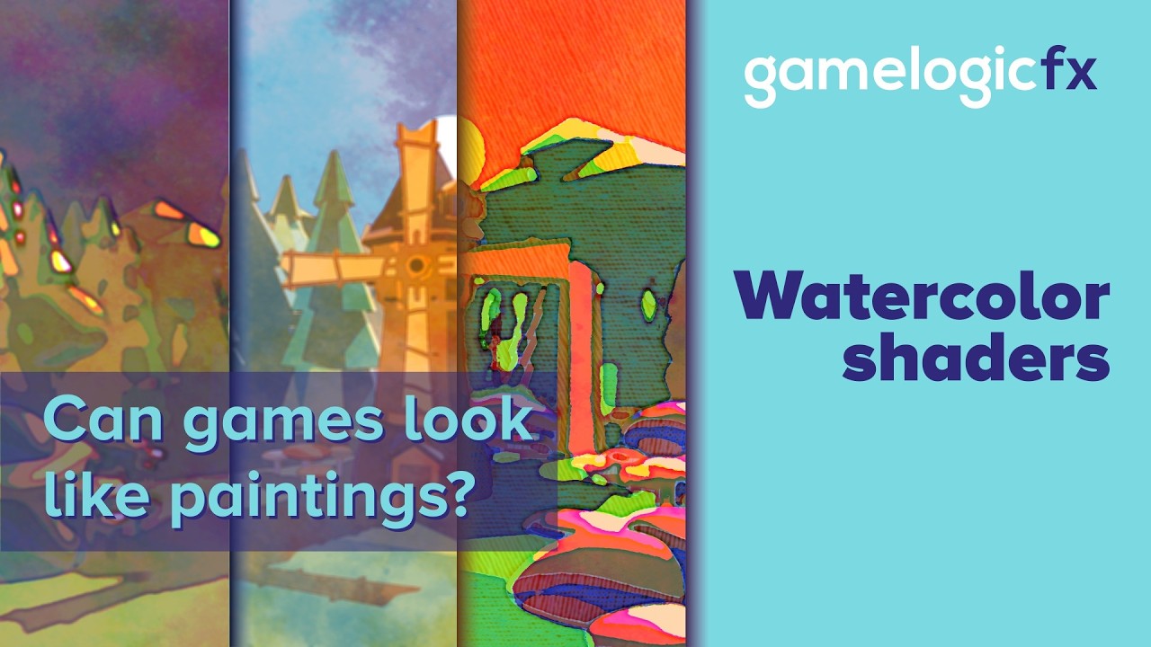 gamelogicza's tweet card. 🎨Turn 3D into watercolor magic: step-by-step shader tutorial✨