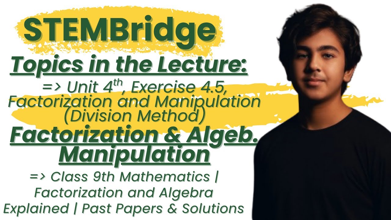 AarishAsifKhan's tweet card. Class 9th Mathematics | Factorization and Algebra Explained | Past...