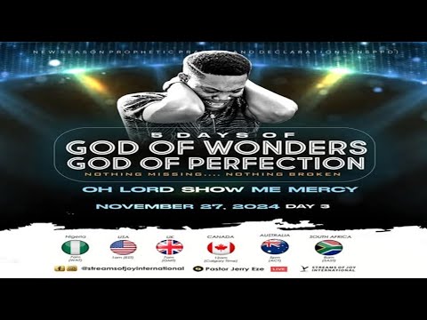 onoriode1's tweet card. OH LORD SHOW ME MERCY | 5 DAYS OF GOD OF WONDERS; GOD OF PERFECTIONS...