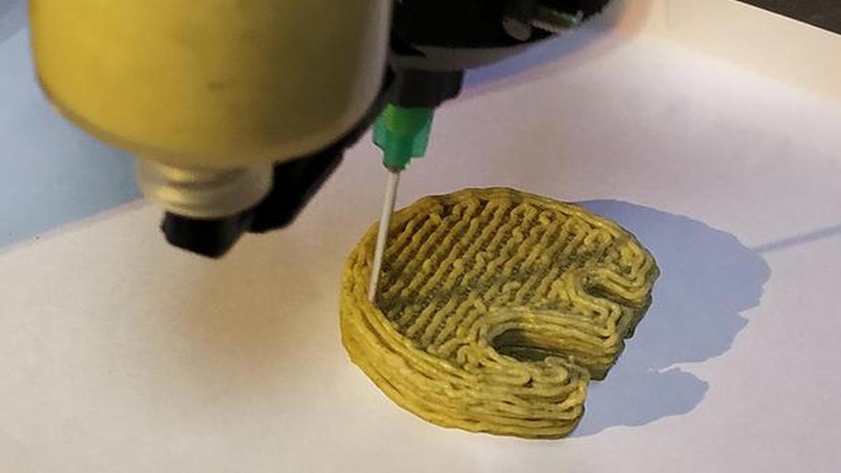 3DPrintingProfs's tweet card. IIFPT, Thanjavur, scientists have 3D-printed a nutritious snack using millets, green gram, fried gram and ajwain seeds