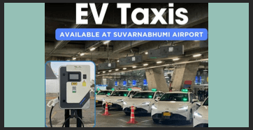 IciThailand's tweet card. Les aéroports de Thaïlande (AOT) ont récemment lancé un service de taxi pour véhicules électriques (VE) pour les passagers dans la zone de stationnement E de l’aéroport de Suvarnabhumi. Les a…