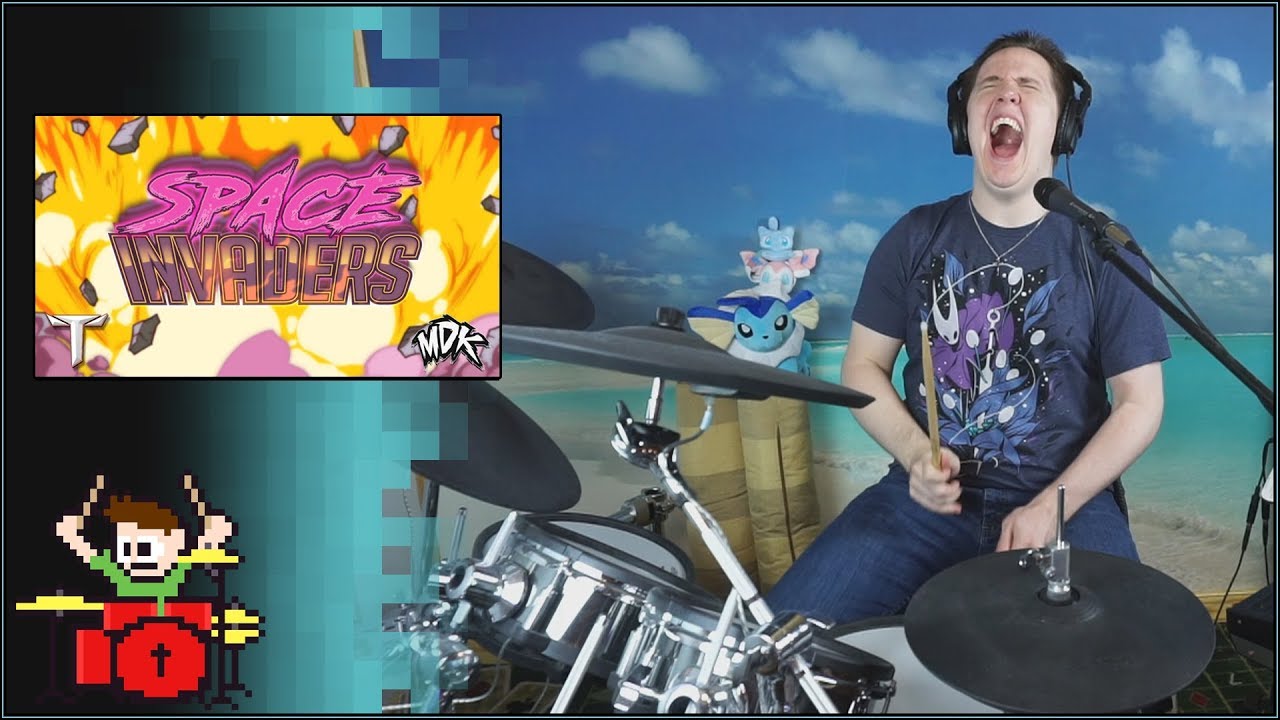 slashzeros's tweet card. Teminite & MDK - Space Invaders On Drums!