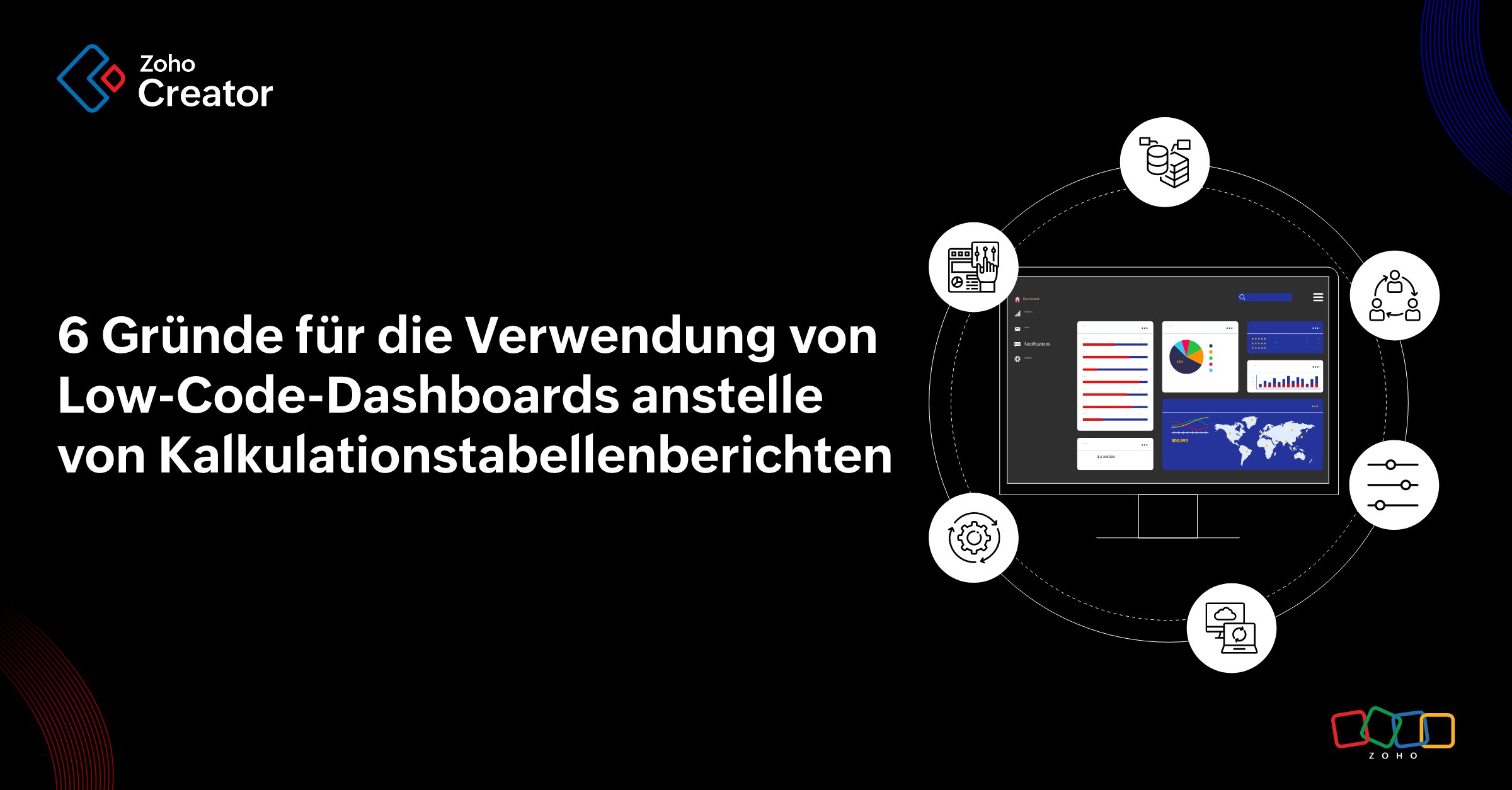 ZohoDeutschland's tweet card. Entdecken Sie die 6 wichtigsten Gründe, warum Low-Code-Dashboards die bessere Wahl für die Datenanalyse sind als Tabellenkalkulationsberichte. Optimieren Sie Ihren Datenvisualisierungs- und Analyse...