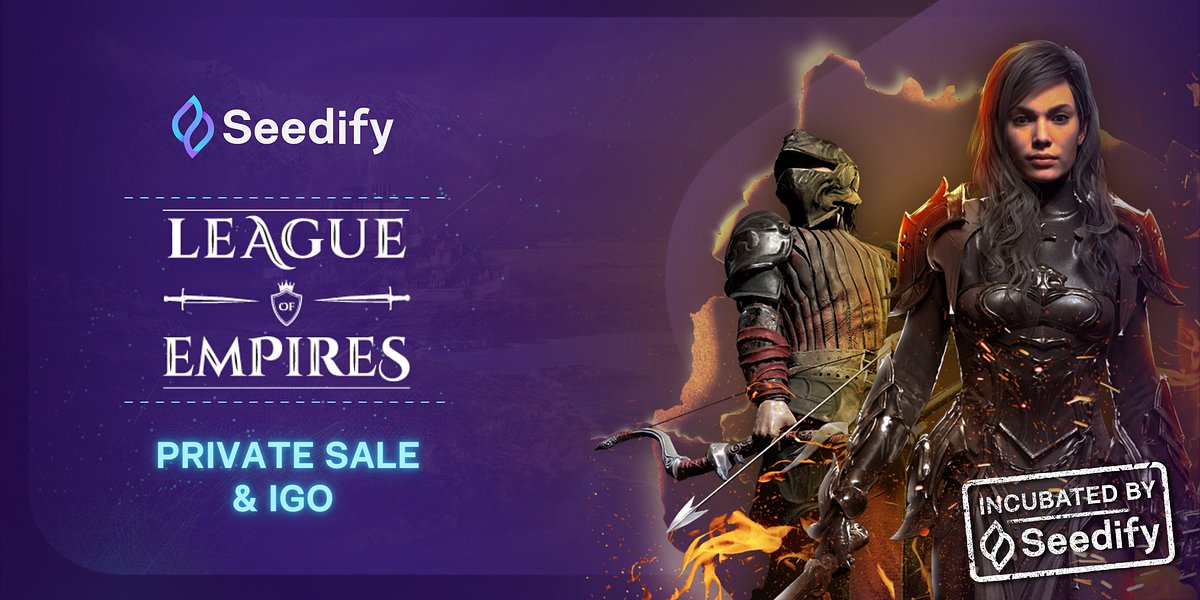 SeedifyFund's tweet card. League of Empires is an exciting MMORTS war game incubated by Seedify