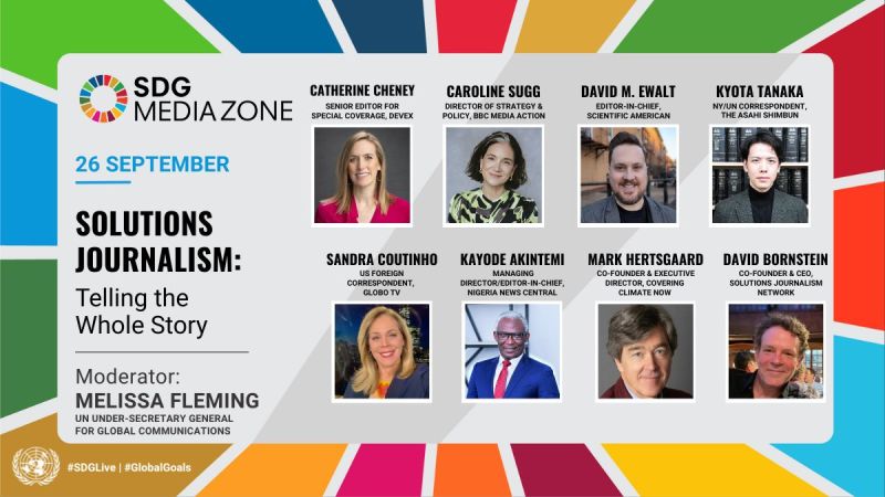 NecjoghaNews's tweet card. NEW YORK – On September 26, global media leaders will convene at the SDG Media Zone to explore a transformative approach to journalism: focusing not only on the world’s problems, but also on the...