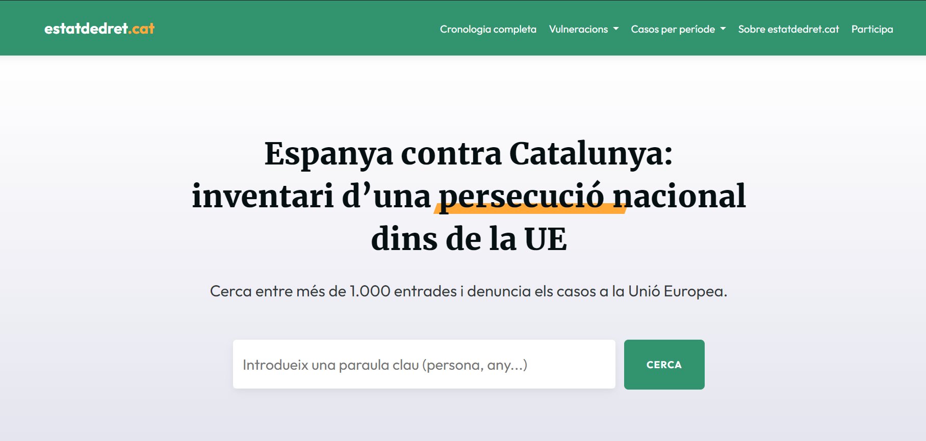 ClaraPonsati's tweet card. Cerca entre més de 1.000 entrades amb vulneracions de l'Estat de Dret per part d'Espanya des de 2003 i denuncia els casos a la Unió Europea perquè els incloguin a l'anuari de la Comissió.