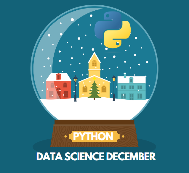 code_dogs's tweet card. A Python Data Science Digital Advent Calendar