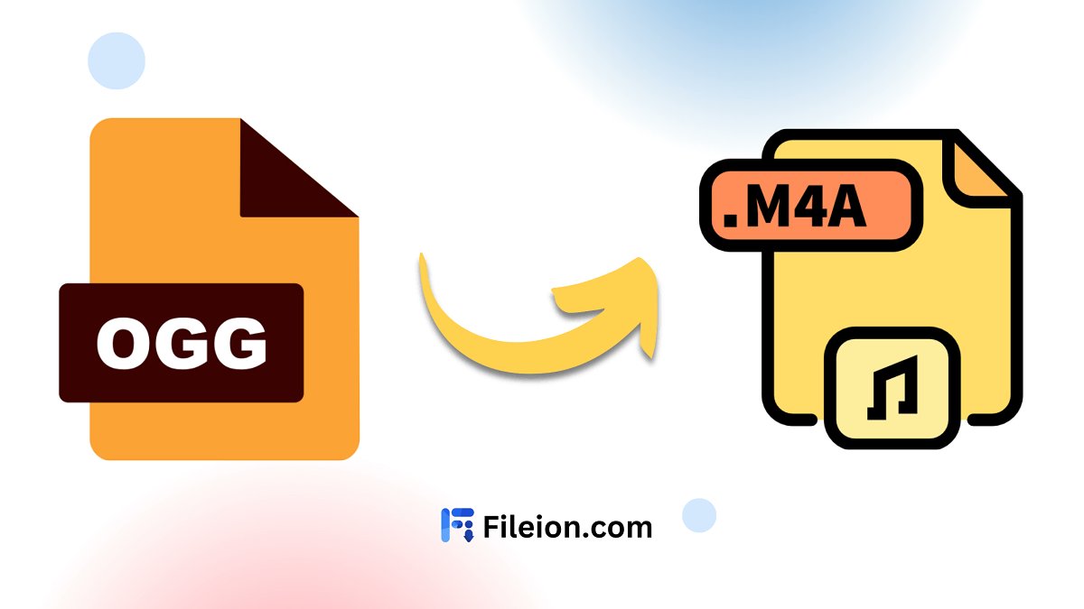 fileion's tweet card. OGG to M4A converter: Convert OGG audio to the M4A format with our user-friendly tool. Maintain audio integrity and enjoy enhanced compatibility across devices.