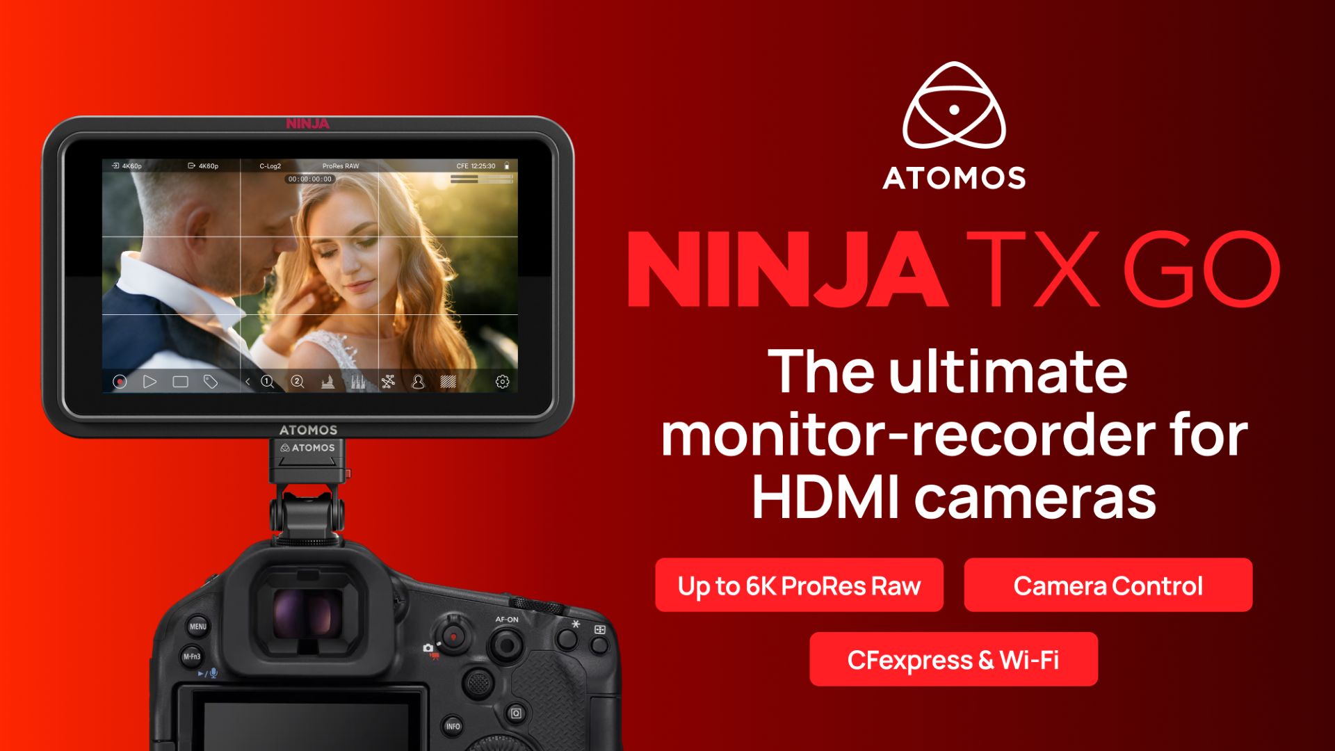 pronews's tweet card. Atomosは、HDMIモニターレコーダー「NinjaTXGO」を発表した。同製品は、高い評価を得ているNinjaTXの性能を、より幅広い映像制作者やクリエイター層に提供するものだという。HDMI接続カメラ向けに設計されたNinjaTXGOは、高輝度ディスプレイ、高度なモニタリングツール、プロフェッショナル向けコーデック、カメラ制御機能、クラウド接続性を、すべてコンパクトな1台に集約している...