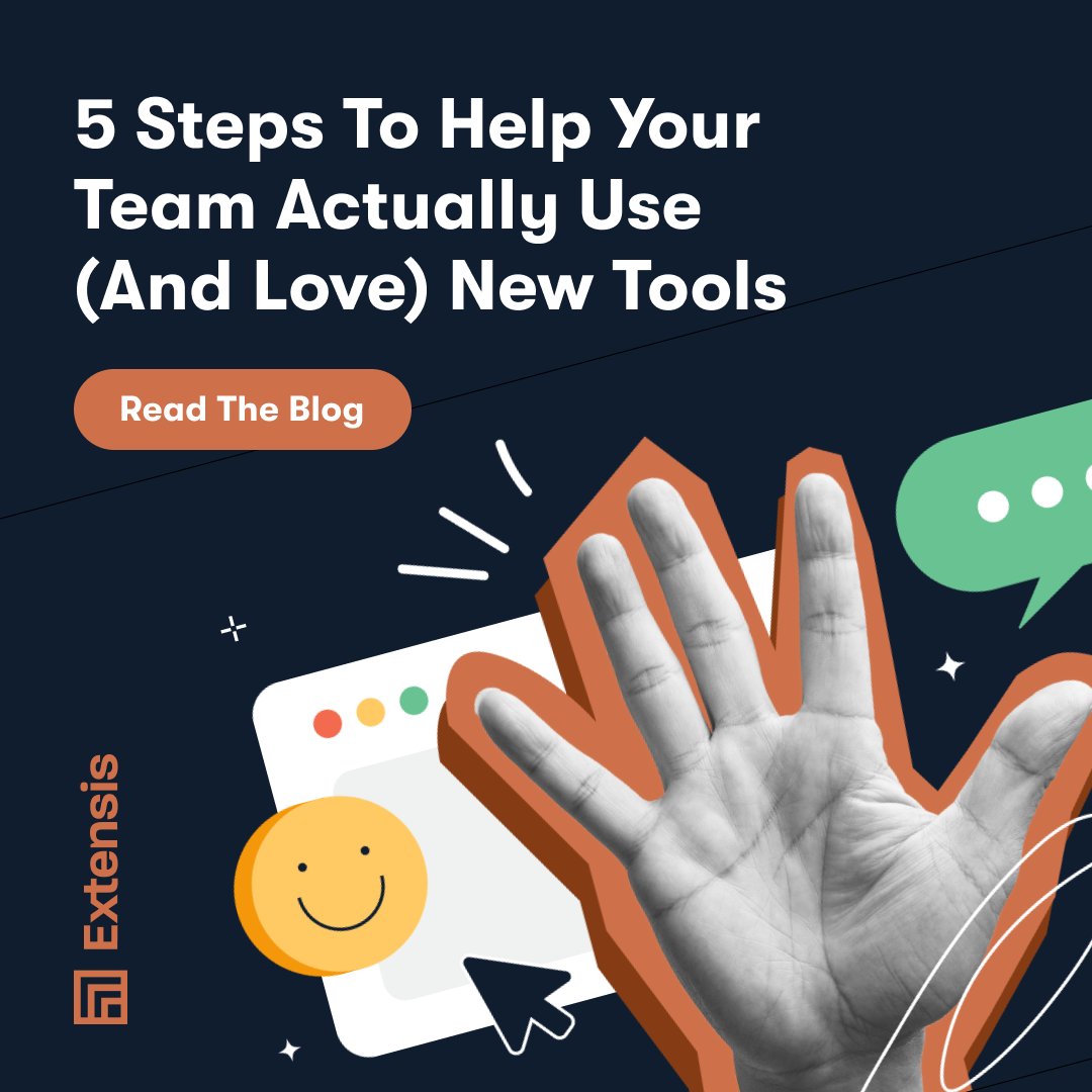 extensis's tweet card. Teamwide product adoption is challenging for teams of all sizes. These five techniques will improve your onboarding odds.