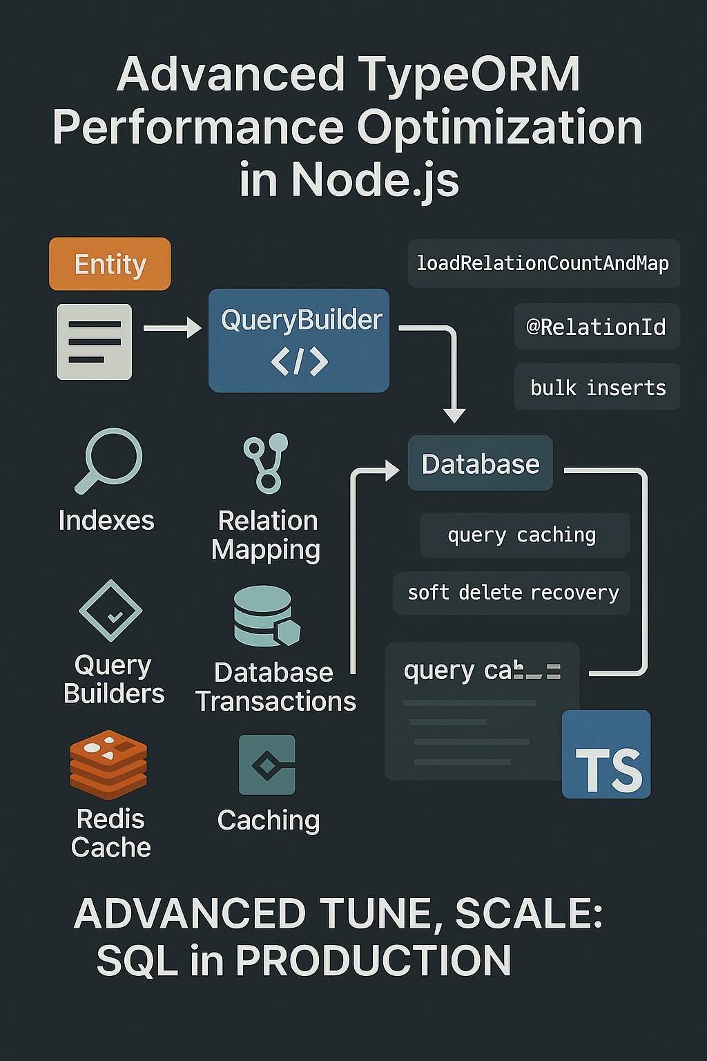 vishad79's tweet card. Master these production-grade TypeORM tips — including query optimization, bulk inserts, caching, and schema isolation — to supercharge…