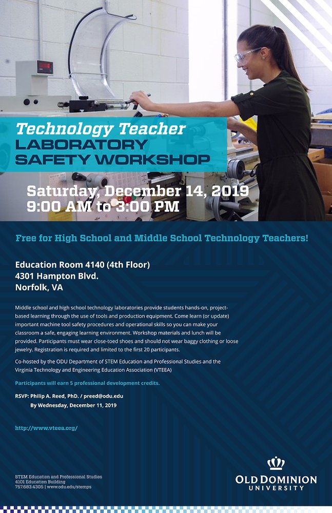 VA_TechEd's tweet card. FREE Safety Workshop!
