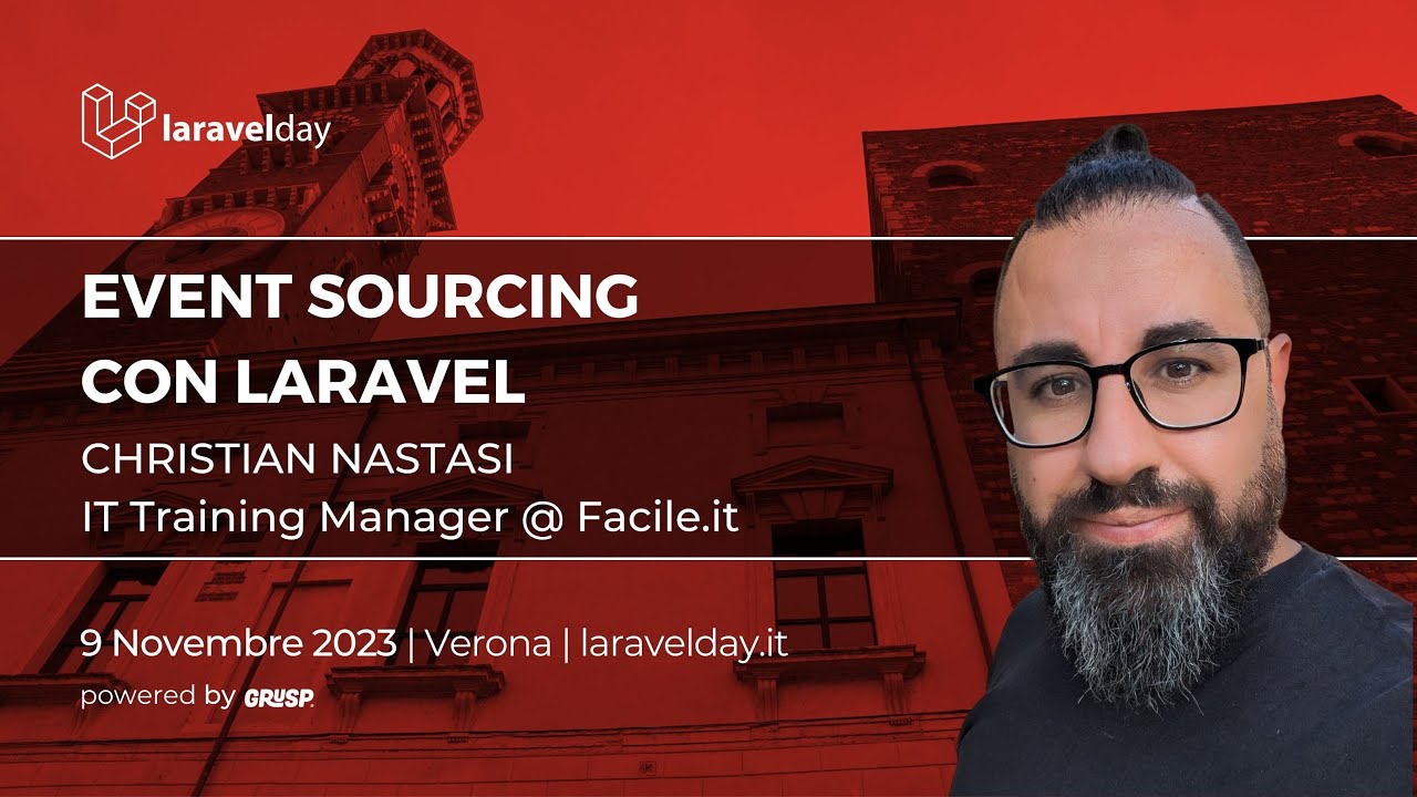 LaravelDayIt's tweet card. Event Sourcing con Laravel | Christian Nastasi | laravelday 2023