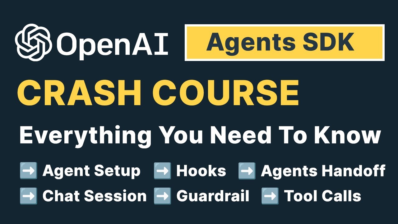 data_learn's tweet card. OpenAI Agents SDK Crash Course - Everything You Need To Know To Run...