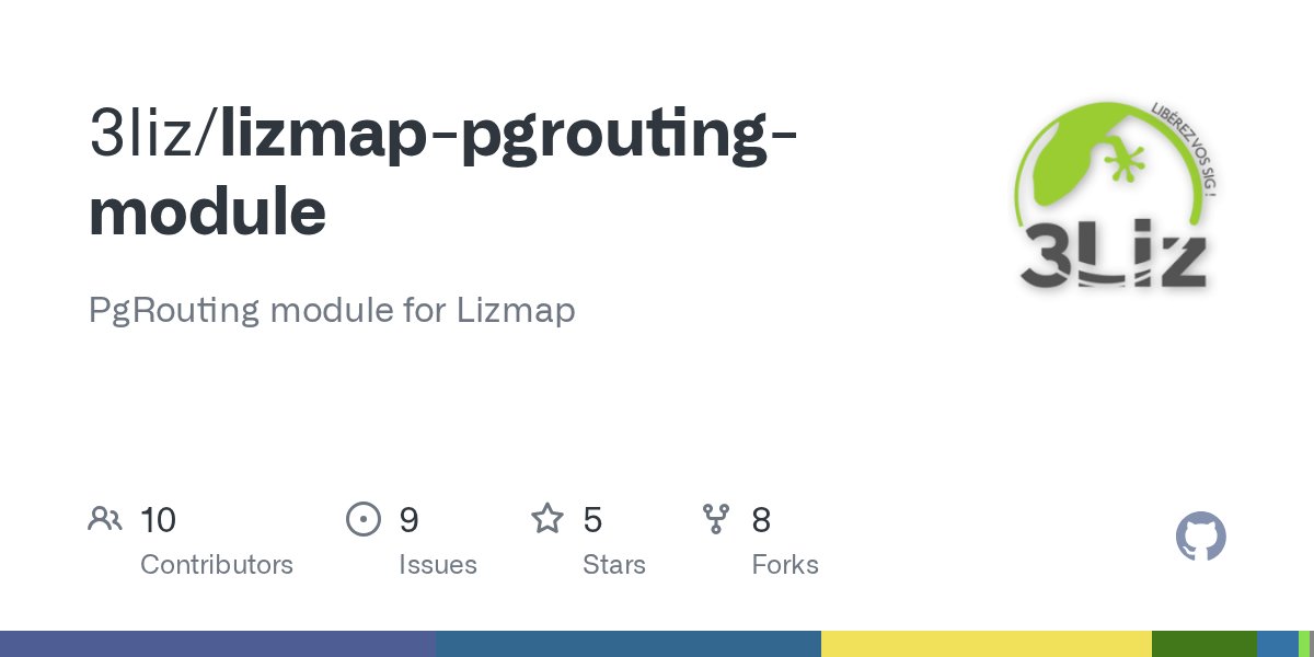 3lizRelease's tweet card. PgRouting module for Lizmap. Contribute to 3liz/lizmap-pgrouting-module development by creating an account on GitHub.