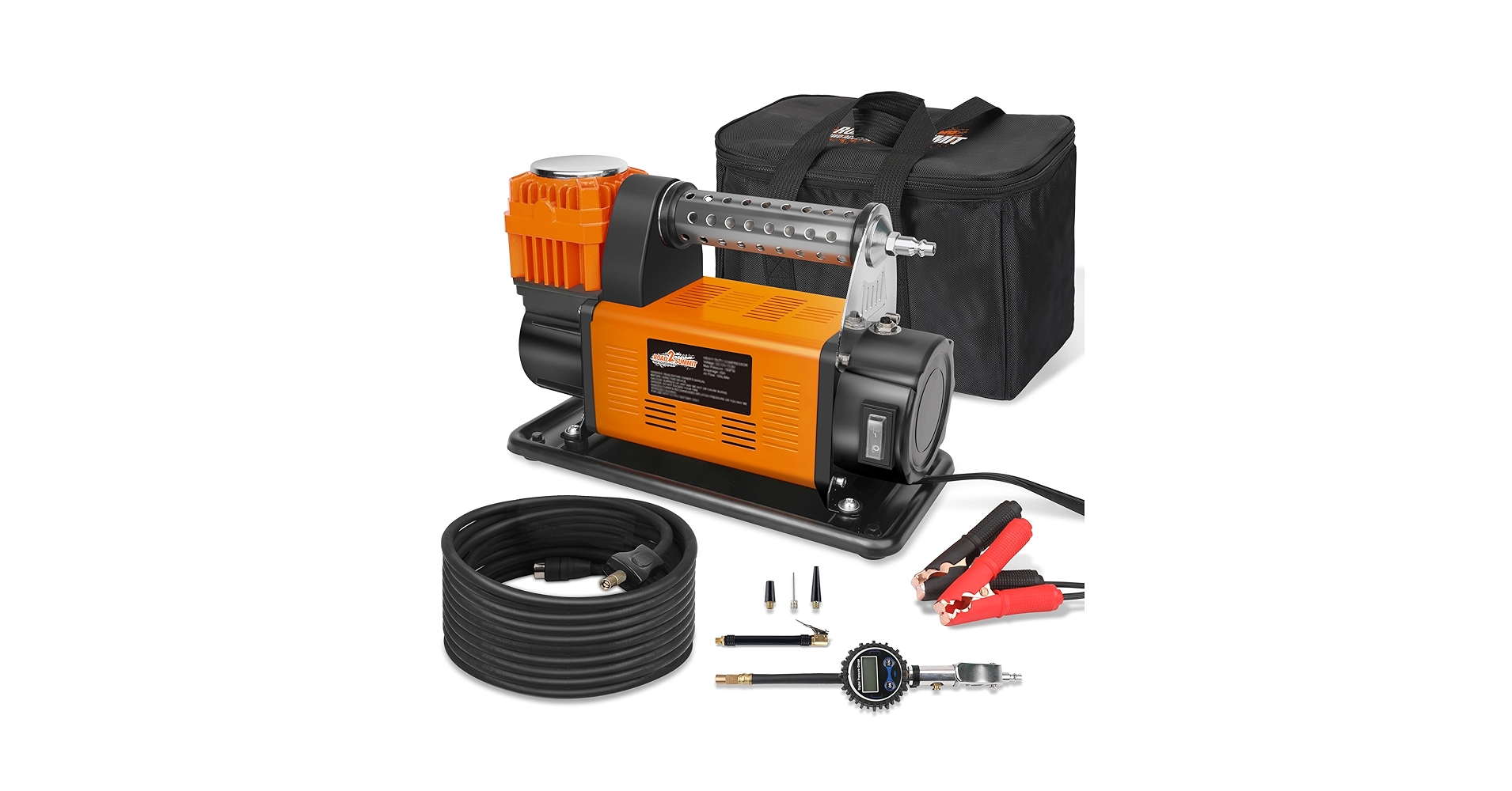 ToolsSumex's tweet card. Ideal for a wide range of vehicles such as 4x4s, RVs, ATVS, trucks, cars, and SUVs. Air Compressor, 12 V Portable Air Pump with 7.06 CFM, ¼ NPT Quick Connector, Heavy-Duty Truck Tire Inflator, Max...