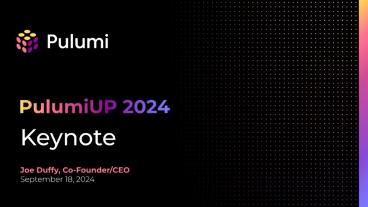 MultaniSharukh's tweet card. PulumiUP 2024 Keynote | What's New and Launches