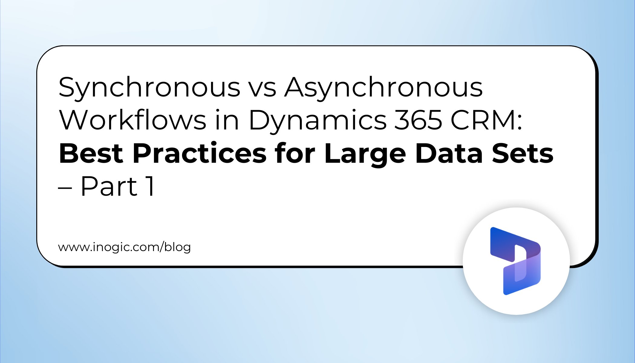 inogic's tweet card. Every CRM professional has faced this at some point: a workflow that performs flawlessly in testing but slows everything down when deployed at scale. You must have encountered this while handling a...