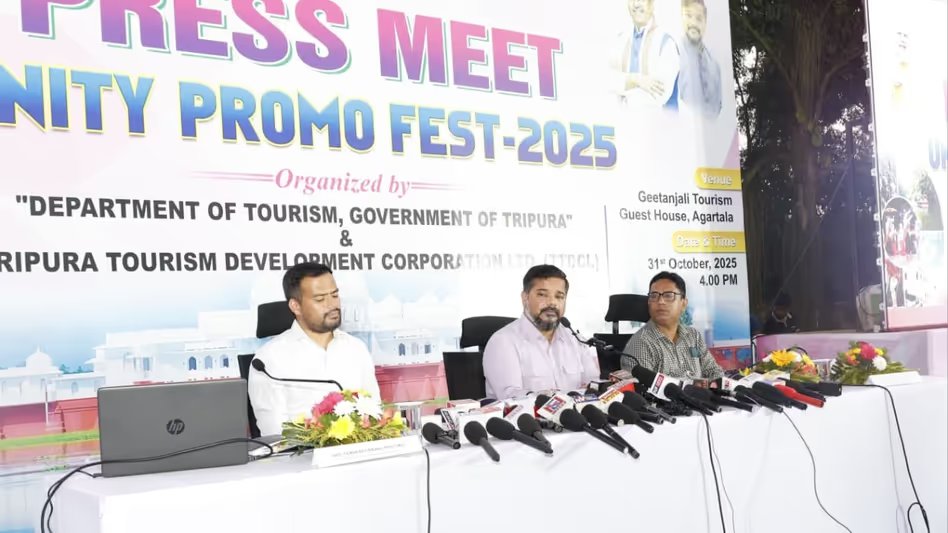 NEMonitor_'s tweet card. The Tripura Tourism Department has unveiled plans for the Unity Promo Fest 2025, a state-wide festival aimed at promoting tourism and fostering unity among communities. Scheduled from November 8 to...