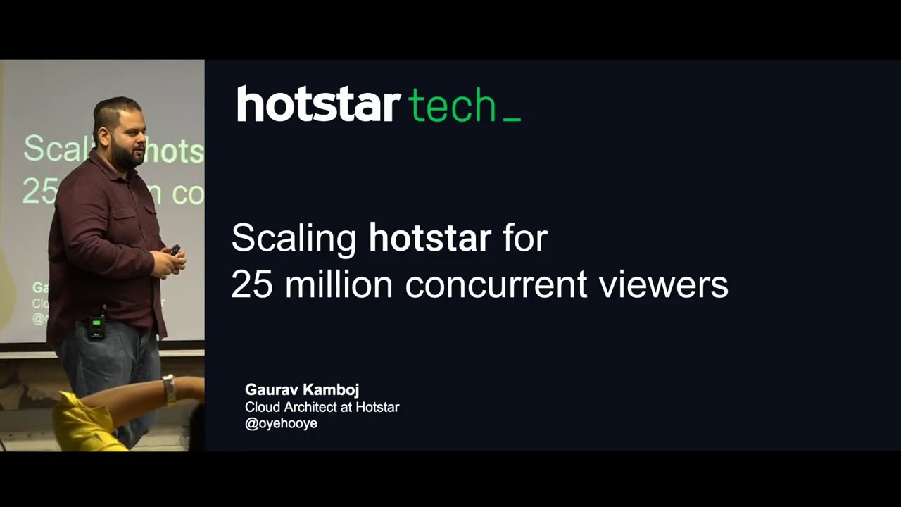 Yashrajstwt's tweet card. Scaling Hotstar for 25 million concurrent viewers
