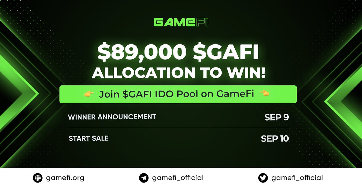 GameFi_Official's tweet card. The long-awaited Token Generation Event of GameFi is around the corner!