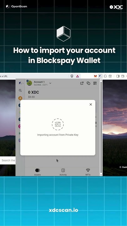 dee__xdc's tweet card. How to import your account in Blockspay2.0 wallet