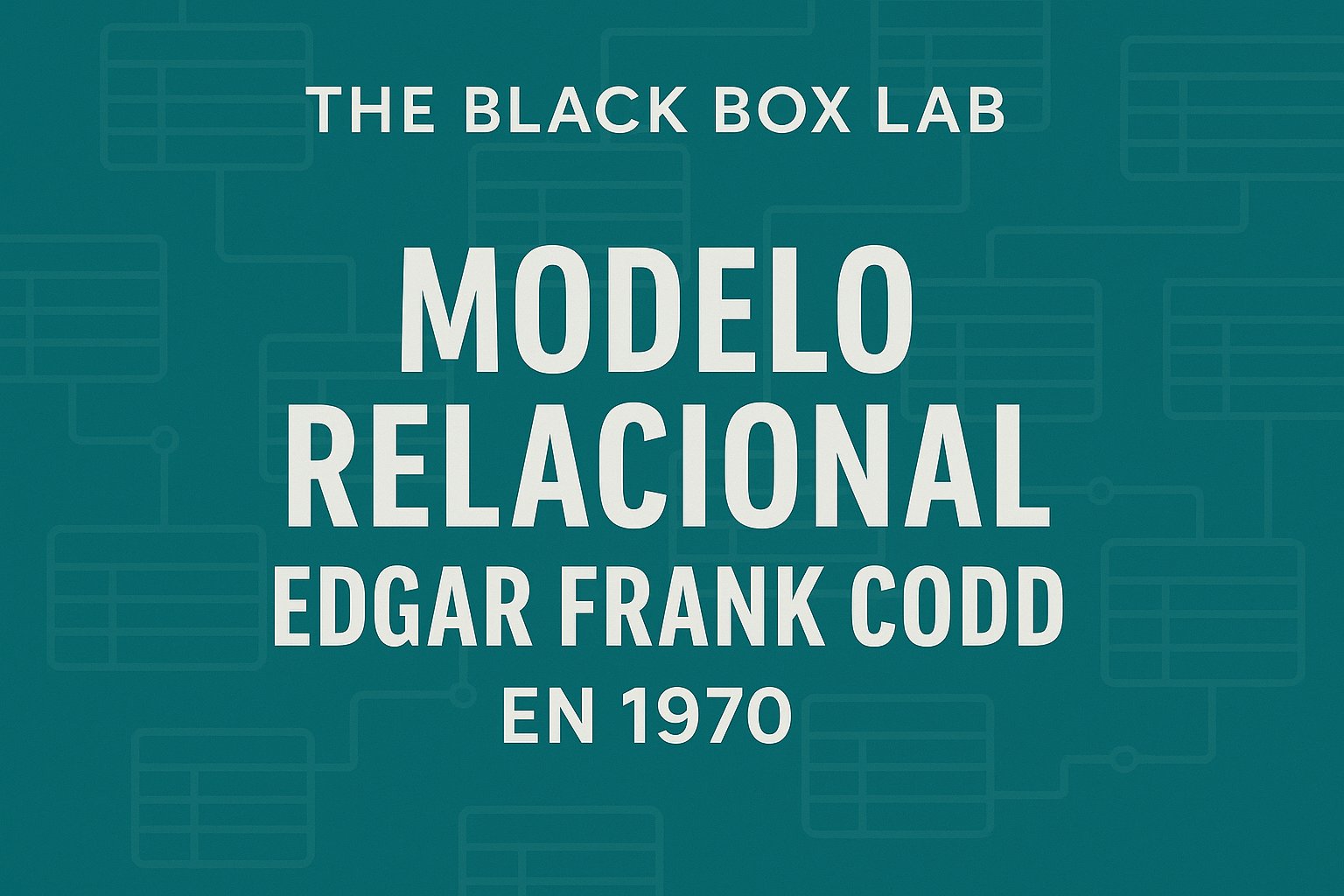 theblackboxlab's tweet card. Descubre la historia de Edgar F. Codd, los fundamentos técnicos y cómo su legado sigue vivo en la inteligencia artificial.