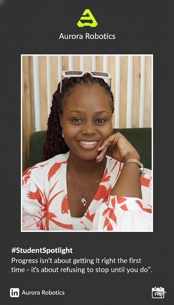 aurora_robots's tweet card. 🌟 Student Spotlight Friday | Aurora Robotics Core Workshop At Aurora Robotics, we believe growth isn’t defined by getting it right the first time - but by the persistence to keep learning until it...