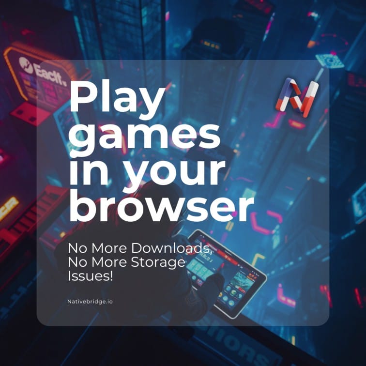 NativeBridge_io's tweet card. Are you tired of constantly running out of storage on your device? With modern games demanding gigabytes of space, finding room for your favorite titles can be a hassle. But what if you could play...