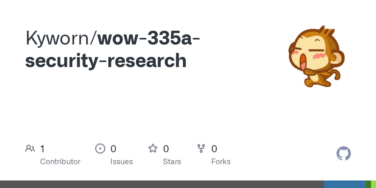 Zboubakhar's tweet card. Contribute to Kyworn/wow-335a-security-research development by creating an account on GitHub.