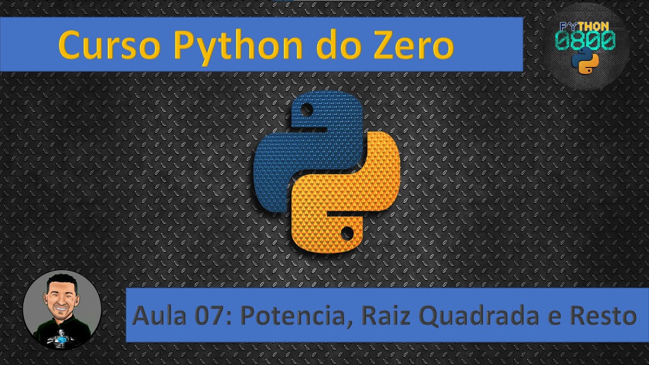 sandromesquita_'s tweet card. Curso de Python - Aula 07 - Funções Matemáticas em Python