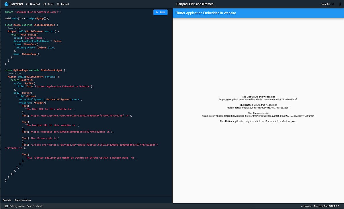 FlutterDev's tweet card. Have you ever wanted to embed your mobile application into a website? This is now easy to do with Flutter.