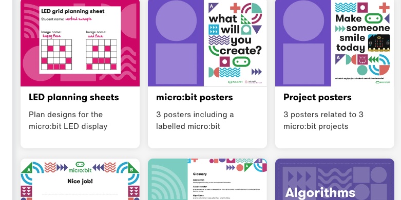 microbit_edu's tweet card. Certificates, posters and more to download and use in class