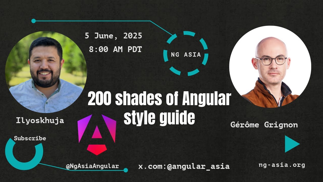 IlyoskhujaI's tweet card. 200 shades of Angular style guide
