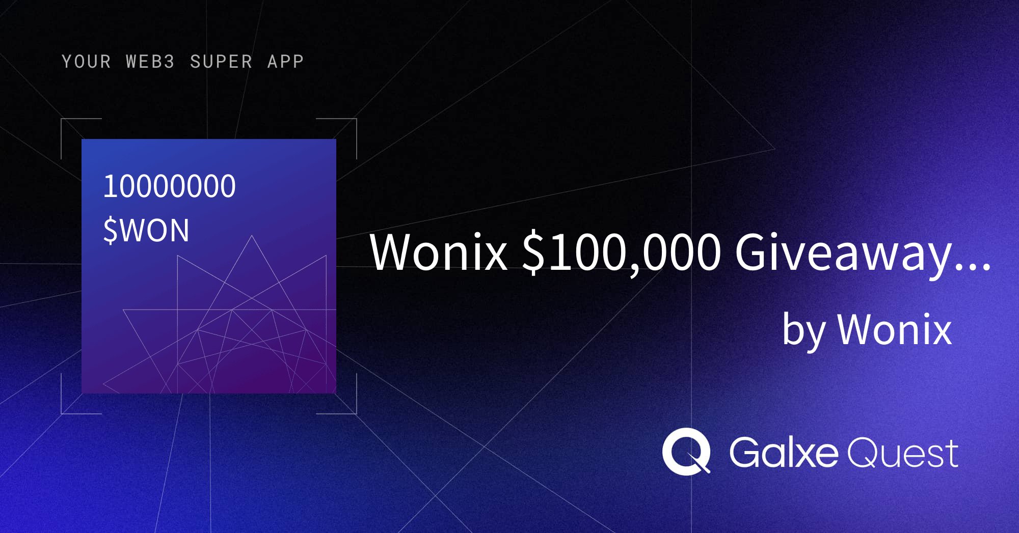 Kakashiii_eth's tweet card. Join Wonix $100,000 Giveaway – Play, Earn, Win Big campaign by Wonix on Galxe. Earn rewards to enhance your web3 presence and reputation.