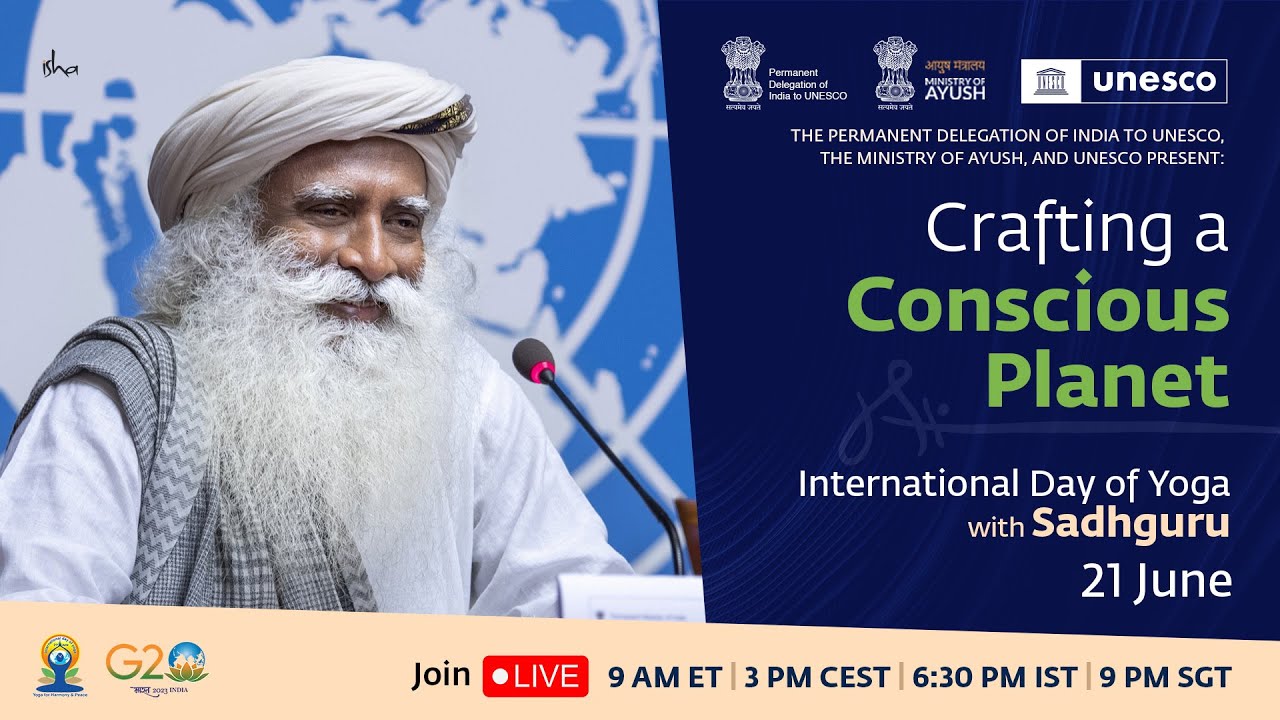 amarkrsingh's tweet card. International Day of Yoga with Sadhguru at UNESCO - Crafting a...