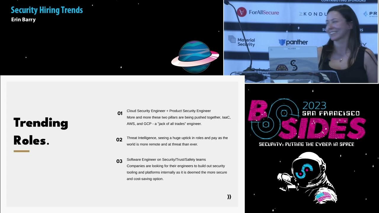 CodeRedPartners's tweet card. BSidesSF 2023 - Security Hiring Trends (Erin Barry)