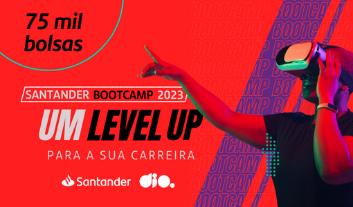 gabogaldino's tweet card. O Santander Bootcamp 2023 é um programa online e 100% gratuito para você aprender a programar de uma forma prática, fácil e interativa. Participe! Faça sua inscrição.