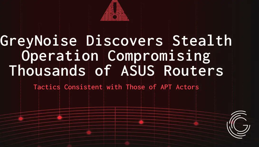 the_yellow_fall's tweet card. A new botnet, AyySSHush, has compromised over 9,000 ASUS routers by exploiting a vulnerability. Update firmware, check for suspicious activity, and reset if infected.