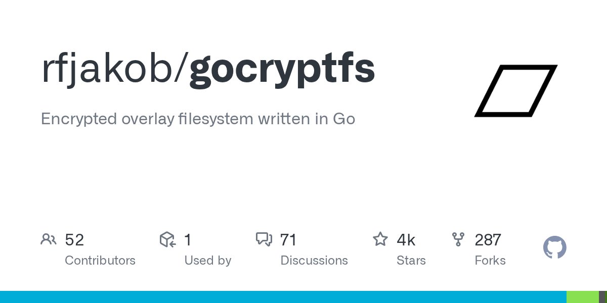elio_matonista's tweet card. Encrypted overlay filesystem written in Go. Contribute to rfjakob/gocryptfs development by creating an account on GitHub.